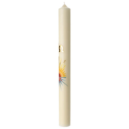 Paschal candle with stylized sunrise, 80x8 cm 3
