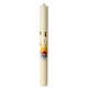 Paschal candle with stylized sunrise, 80x8 cm s1