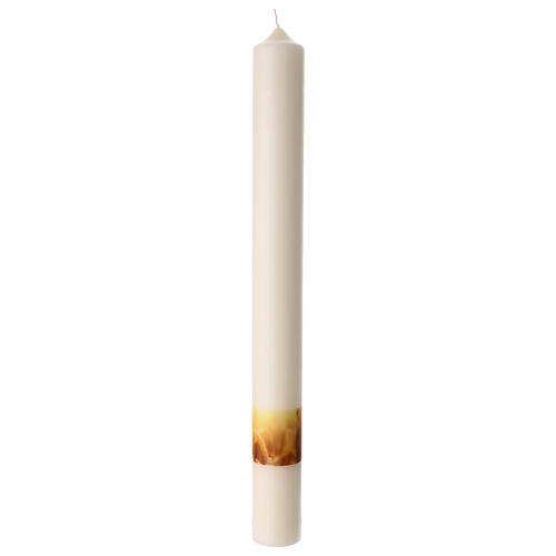 Paschal candle with wheat bas-relief, 31.5x3 in 4