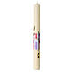 Paschal candle with pastel decorations, 31.5x3 in s1