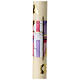 Paschal candle with pastel decorations, 31.5x3 in s2