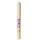Pastel Decorated Paschal Candle 80x8 cm s3