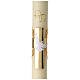 Cero pasquale colomba croce oro 60x8 cm s2