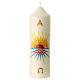 Altar candle with stylised alb, 6x2 in s1
