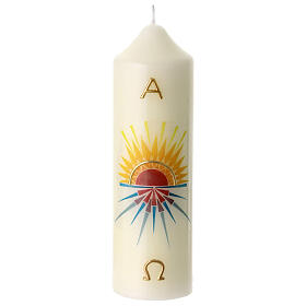 Cirio de altar alba estilizada 16x5 cm