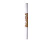 Cierge Pascal feuille or Agneau cire blanche 80x120 cm s4