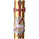 Paschal Candle with Gold Leaf Lamb White Wax 80x120 cm s2