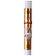 Paschal Candle with Gold Leaf Lamb White Wax 80x120 cm s1
