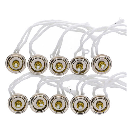Tappi metallo CONF. 10 PZ avvitabile diam. 2.7 cm per cartuccia a cera liquida 10 pz. 1