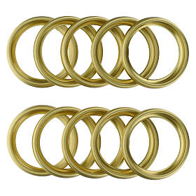 Anneaux SET 10 PIÈCES rechange raccord ou support de cartouche de bougie de 5 à 6 cm en laiton