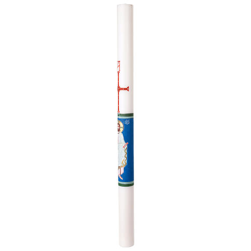 Hand-painted Blessed Christ White Paschal Candle, 8x120 cm 6