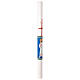 Hand-painted Blessed Christ White Paschal Candle, 8x120 cm s8