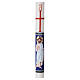 Hand-painted Blessed Christ White Paschal Candle, 8x120 cm s1