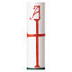 Hand-Painted White Paschal Candle Blessed Jesus Bust Half, 8x120 cm s3