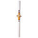 White wax Paschal candle with Paschal lamb, 3x47 in s2