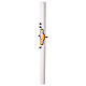 White Paschal Candle Lamb Paschal White Wax, 8x120 cm s4