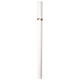Cierge pascal blanc avec Jésus ressuscité et détails floraux 120 cm diam. 8 cm s7