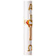 White Paschal Candle with Lamb Alpha and Omega Cross, 8x120 cm s4