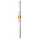 White Paschal candle with lamb, alpha and omega decoration, 3x47 in s2