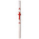 White Paschal candle with red Alpha and Omega cross, 3x47 in s3