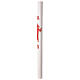 White Paschal candle with red Alpha and Omega cross, 3x47 in s4