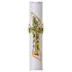 White Paschal Candle with Cross and Alpha Omega Vines, 8x120 cm s2