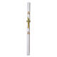 White Paschal Candle with Cross and Alpha Omega Vines, 8x120 cm s3