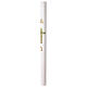 White Paschal candle with Alpha and Omega, vine cross, 3x47 in s5