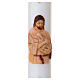 White Paschal Candle Jesus the Good Shepherd Alpha and Omega, 8x120 cm s2