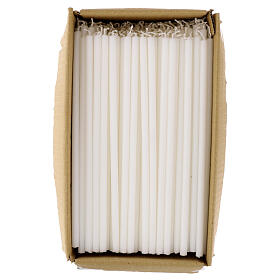 Candele stelo sottile bianche antigoccia CARTONE 5 KG - cm 25