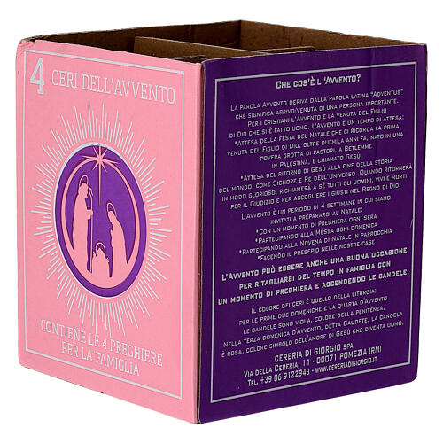 Advent Candles SET 4 PCS - 12 cm - 20 hours - diameter 5 cm 4