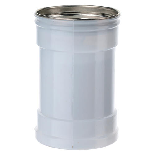 Bougie votive Pape François T30 blanche cire blanche 10 cm 2