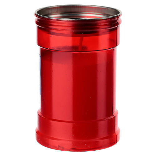 Bougie votive rouge P30 Sacré-Cœur cire blanche 10 cm 2