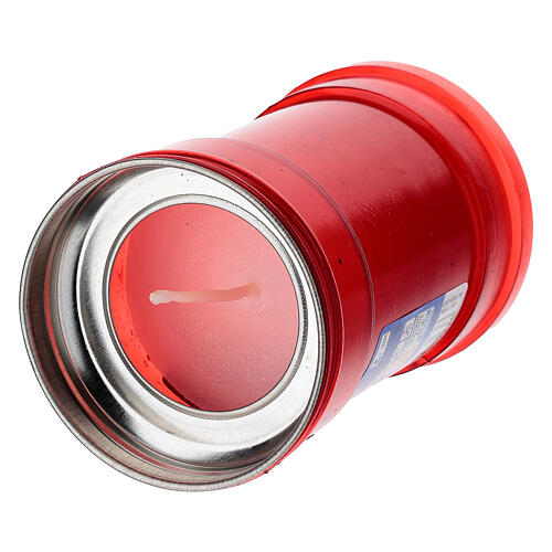 Vela votiva roja sencilla 30T cera blanca 10 cm 3