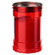 Bougie votive rouge simple 30T cire blanche 10 cm s1