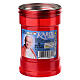 Red votive candle T30 white wax Pope John Paul II 10 cm s1
