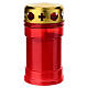 Red votive candle with Sacred Heart of Jesus, P30, rain cover, 5 in s2