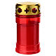 Lumino votivo rosso P30 parapioggia 12 cm s1