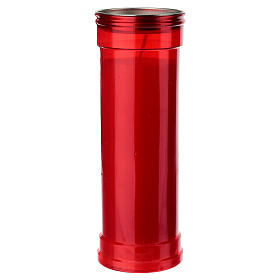 Votivkerze mit Abbildung des Heiligsten Herzens Jesu, T50 – Rot 20 cm