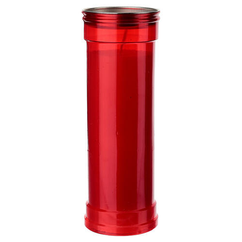 Vela votiva vermelha cera branca T50 Sagrado Coração de Jesus 20 cm 2