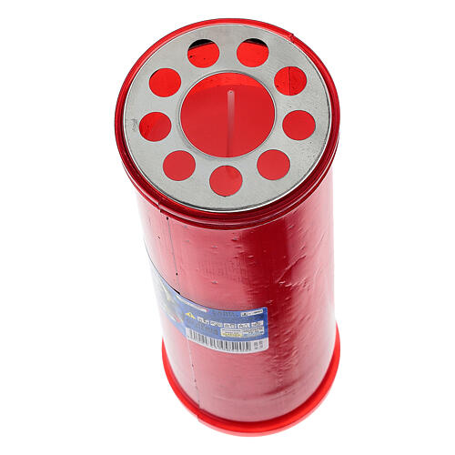 Votivkerze mit Abbildung des Heiligsten Herzens Jesu, T60 – Rot 20 cm 3