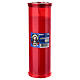 Lumino votivo Sacro Cuore di Gesù T60 rosso cera bianca diam. 7 cm - h. 20 cm - 90 ore s1
