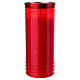 Cero votivo Sacro Cuore di Gesù T100 diam. 10 cm rosso cera bianca 10 giorni 25 cm s2