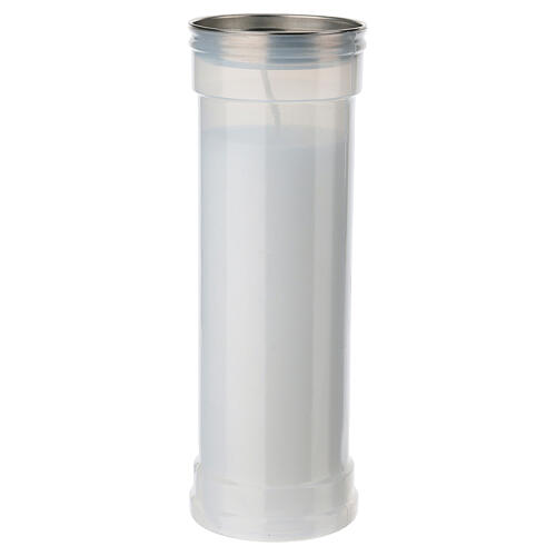 Lumino votivo Sacro Cuore di Gesù P50 diam. 6.5 cm bianco cera bianca 20 cm 2