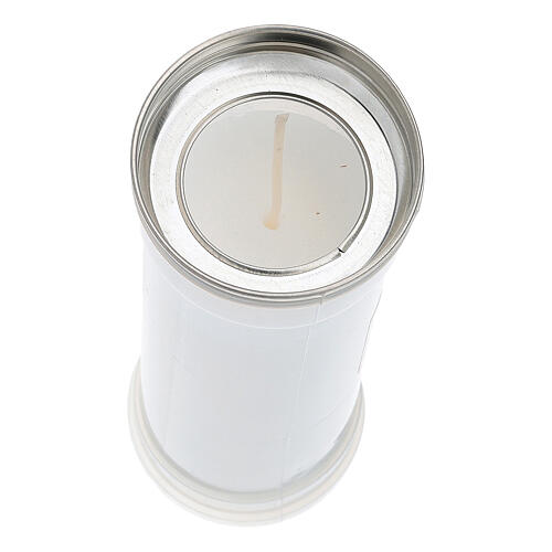 Lumino votivo Sacro Cuore di Gesù P50 diam. 6.5 cm bianco cera bianca 20 cm 3