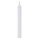 White cylindrical stearic candles, BOX of 5, 6 in s2