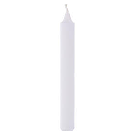 Candele steariche cilindriche BOX 10 PZ. bianche 15 cm
