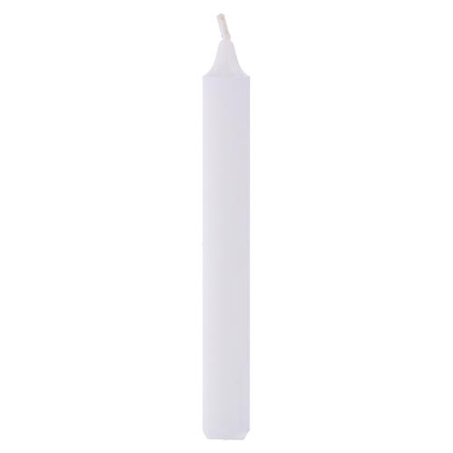 Candele steariche cilindriche BOX 10 PZ. bianche 15 cm 2