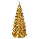 Candela natalizia dorata a forma di albero 20 cm Cereria Di Giorgio s1