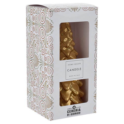 Golden Christmas Tree Candle 20 cm by Cereria Di Giorgio 3